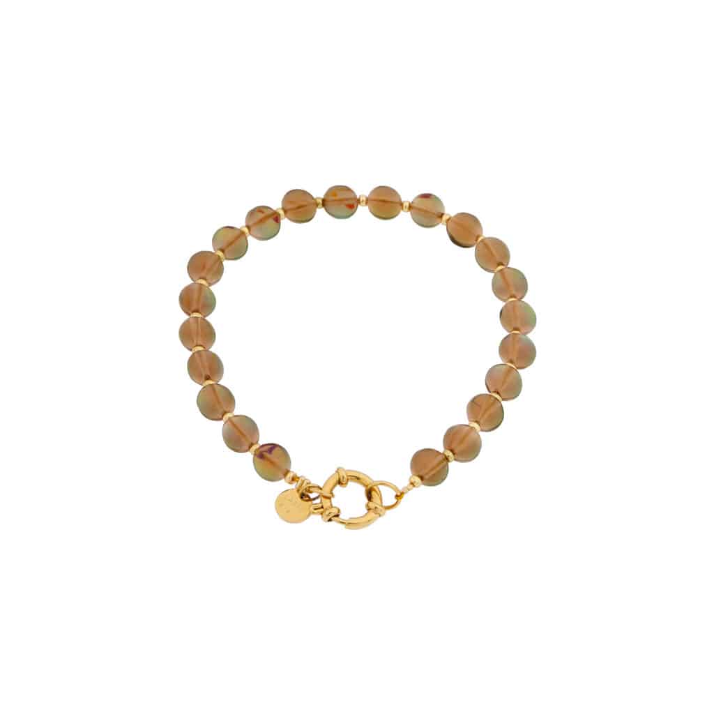 Brown flame bracelet gold