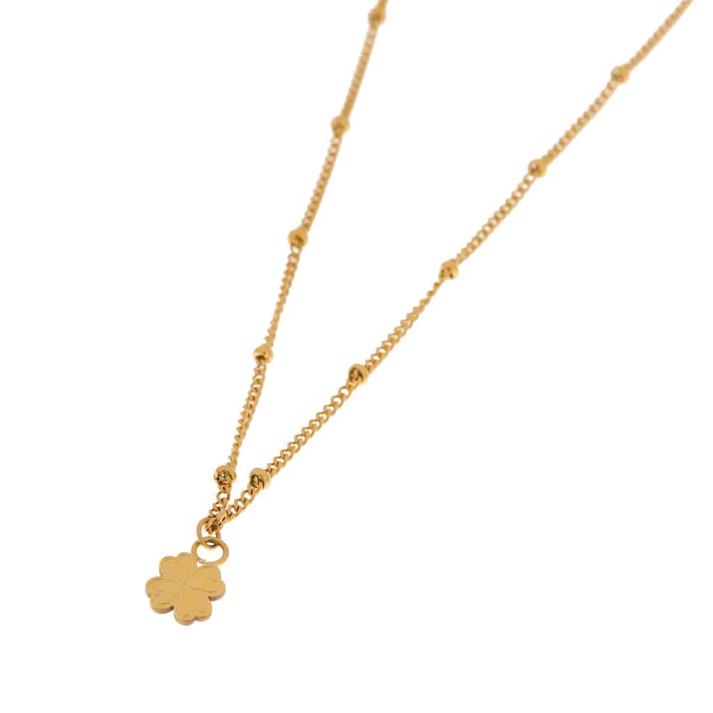 Lucky clover necklace gold
