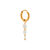singlepair Triple pearl hoop gold
