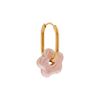 singlepair Oval flower hoop gold