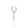 singlepair Chain pastel hoop silver