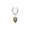 singlepair Midnight muse hoop silver