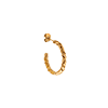 singlepair Rolled bun hoop gold