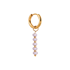 singlepair Lilac row hoop gold