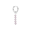 singlepair Lilac row hoop silver