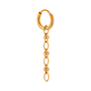 singlepair Oval loop hoop gold