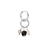 singlepair Gemstone 2.0 hoop silver