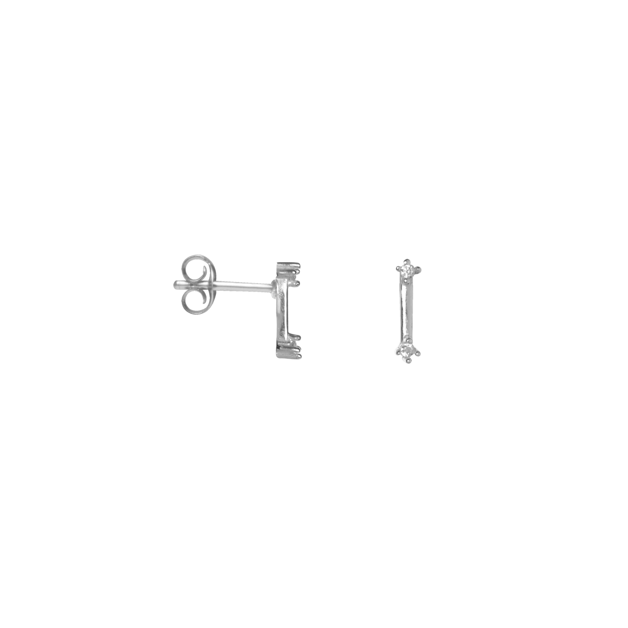 Double Shiny Bar Silver