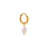 singlepair Light pink oval hoop gold