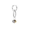 singlepair Bright diamond hoop silver