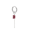 singlepair Chain magenta hoop silver