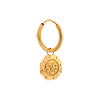 singlepair Smiling sun hoop gold