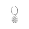 singlepair Smiling sun hoop silver