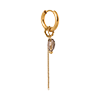 singlepair Chain anthracite hoop gold