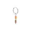 singlepair Natural Terra hoop silver