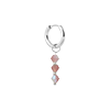 singlepair Purple donna hoop silver