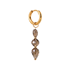 singlepair Grey diamonds hoop gold