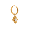 singlepair Hidden pearl hoop gold