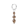 singlepair Grey diamonds hoop silver