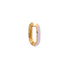 singlepair Lilac oval hoop gold