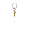 singlepair Chain olive hoop silver