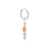 singlepair Italian dream hoop silver