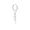 singlepair Triple chain hoop silver