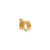 singlepair Double stripe hoop gold