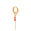singlepair Chain coral hoop gold