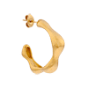 singlepair Big wavy hoop gold