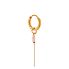 singlepair Chain pink hoop gold
