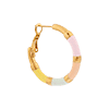 singlepair Hoola pastel hoop gold