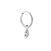 singlepair Lips hoop silver