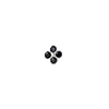 singlepair Black clover silver