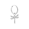 singlepair Dragonfly hoop silver