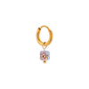 singlepair Flower power hoop gold