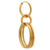 singlepair Elegant rounds hoop gold