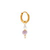 singlepair Misty lilac hoop gold
