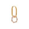singlepair Oval orange hoop gold