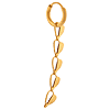 singlepair Half heart hoop gold