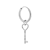 singlepair Kikey hoop silver