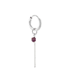 singlepair Chain purple hoop silver
