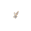 singlepair Shiny pearl gold