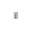 singlepair Shiny rectangle silver