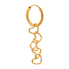 singlepair Connected hearts hoop gold
