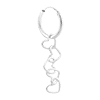 singlepair Connected hearts hoop silver