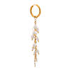 singlepair Dancing pearls hoop gold