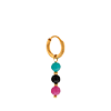 singlepair Round color hoop gold