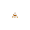 singlepair Triangle pearl gold