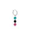 singlepair Round color hoop silver